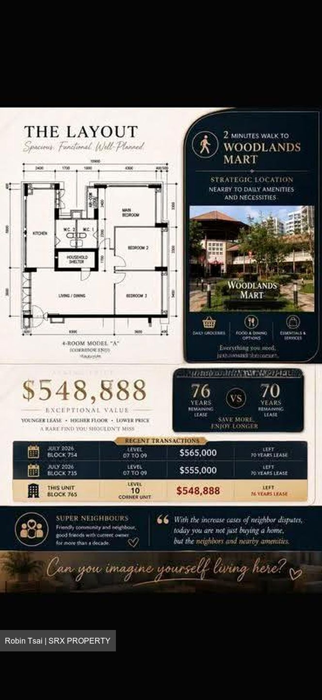 Blk 765 Woodlands Circle (Woodlands), HDB 4 Rooms #623544121